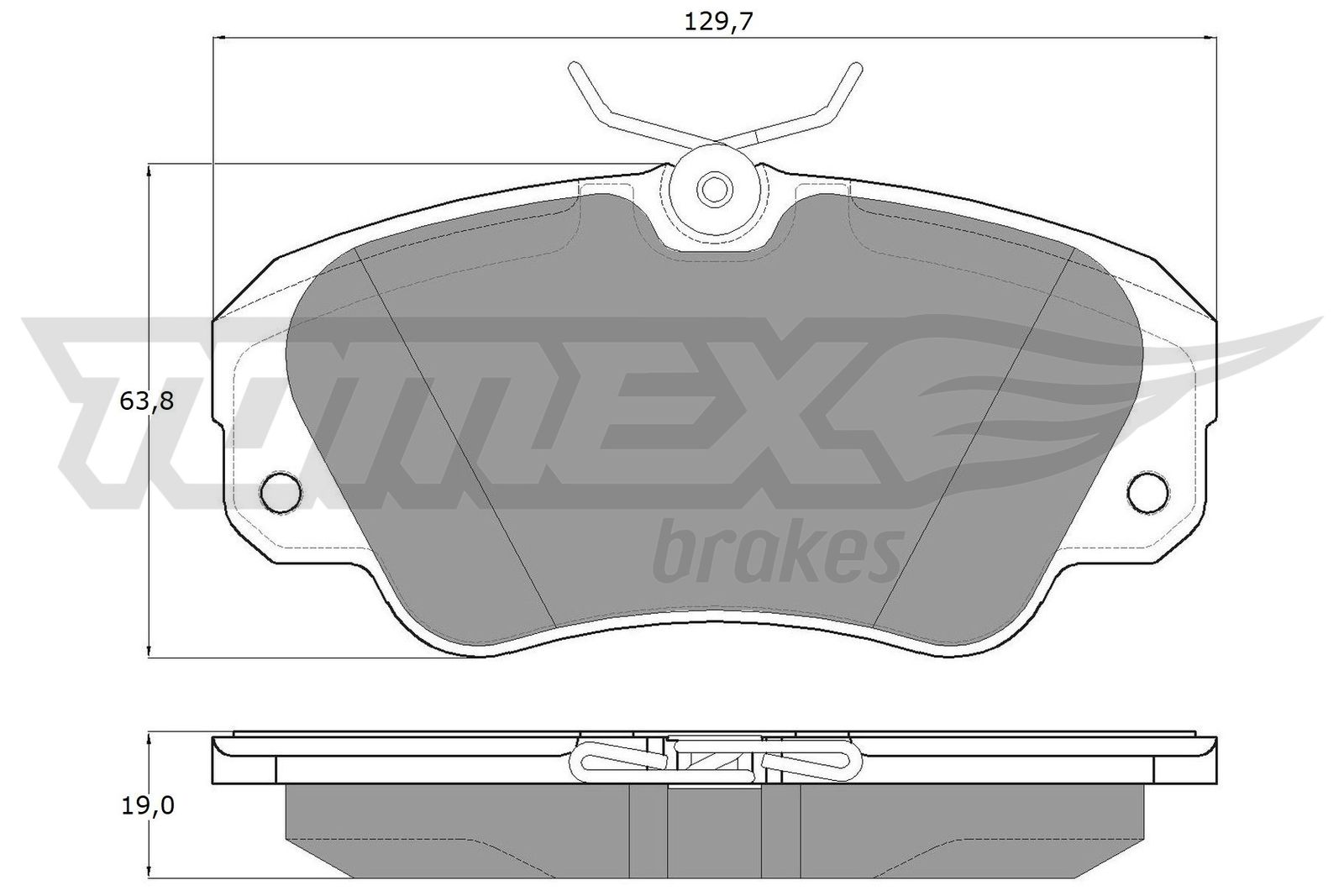 Sada brzdových platničiek kotúčovej brzdy TOMEX Brakes